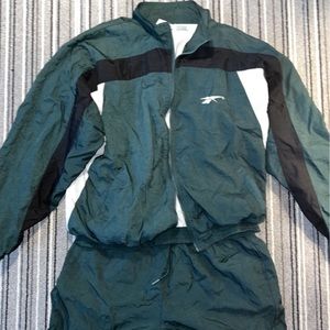 Vintage 90s Reebok Green Windbreaker & Track Pants -BUNDLE (Men’s Large)